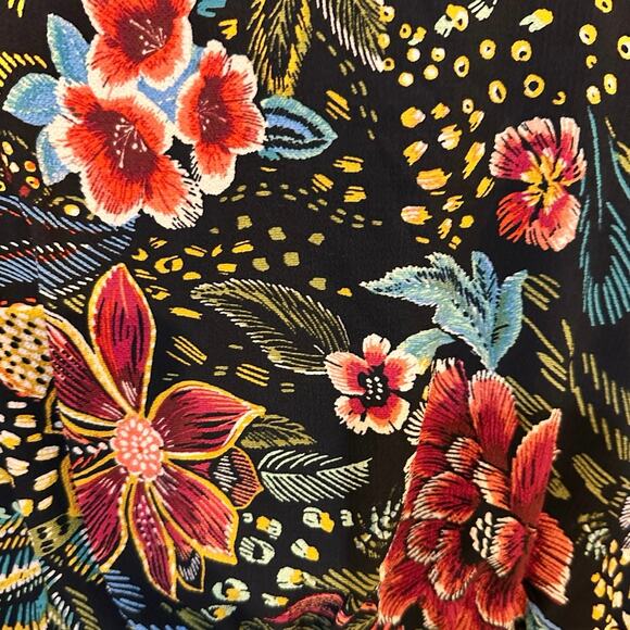 Maia Women’s Floral Print Tie Neck Midi Dress Sz 14 Elegant Chic Sophistication - Picture 6 of 8